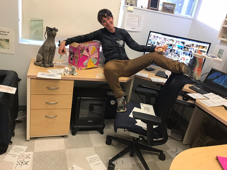 Dr. Kate Hurley at her desk